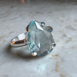 NWOT Sundance Lagoon Glow Ring, Swiss Blue Topaz, Sterling Silver